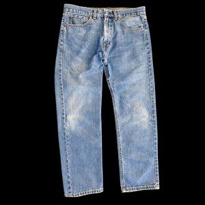 Levi’s 505 Straight Leg Jeans – Men’s 34×29 – Light Wash – Classic Fit